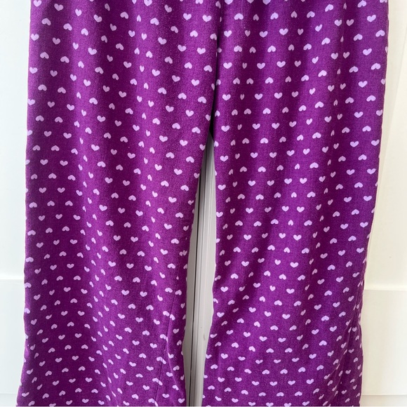 Old Navy Intimates Heart Print Sleep Pajama Pants Purple Sz M - Picture 5 of 16